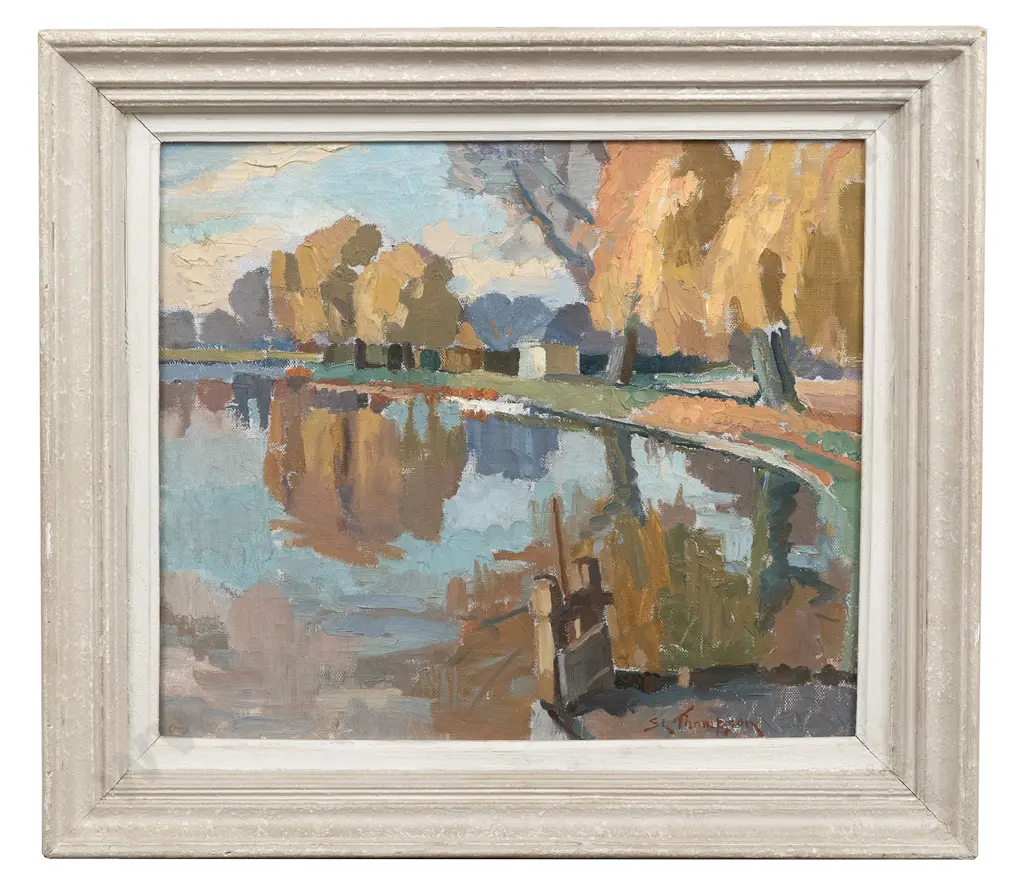 Sydney Lough Thompson (1877 - 1973) - Autumn Victoria Lake Image 1++