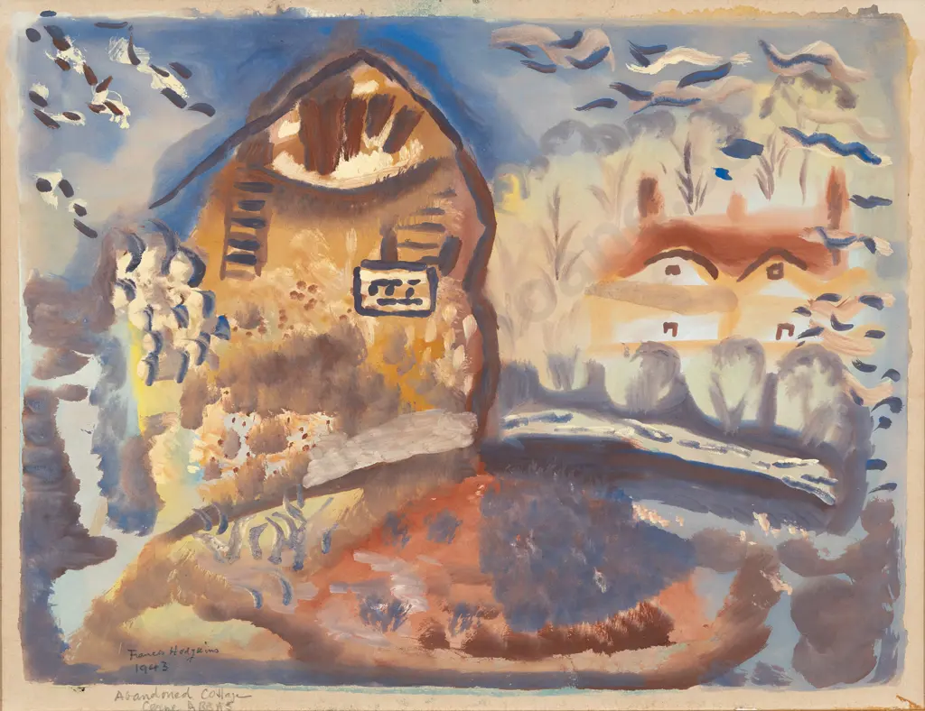 Frances Mary Hodgkins (1869 - 1947) - Abandoned Cottage Cerne Abbas No 2 Image 1++