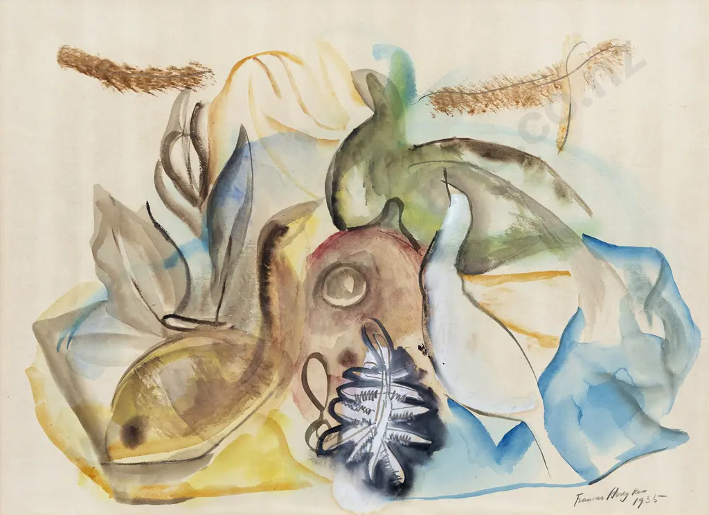 Frances Mary Hodgkins (1869 - 1947) - Christmas Decorations Image 1++