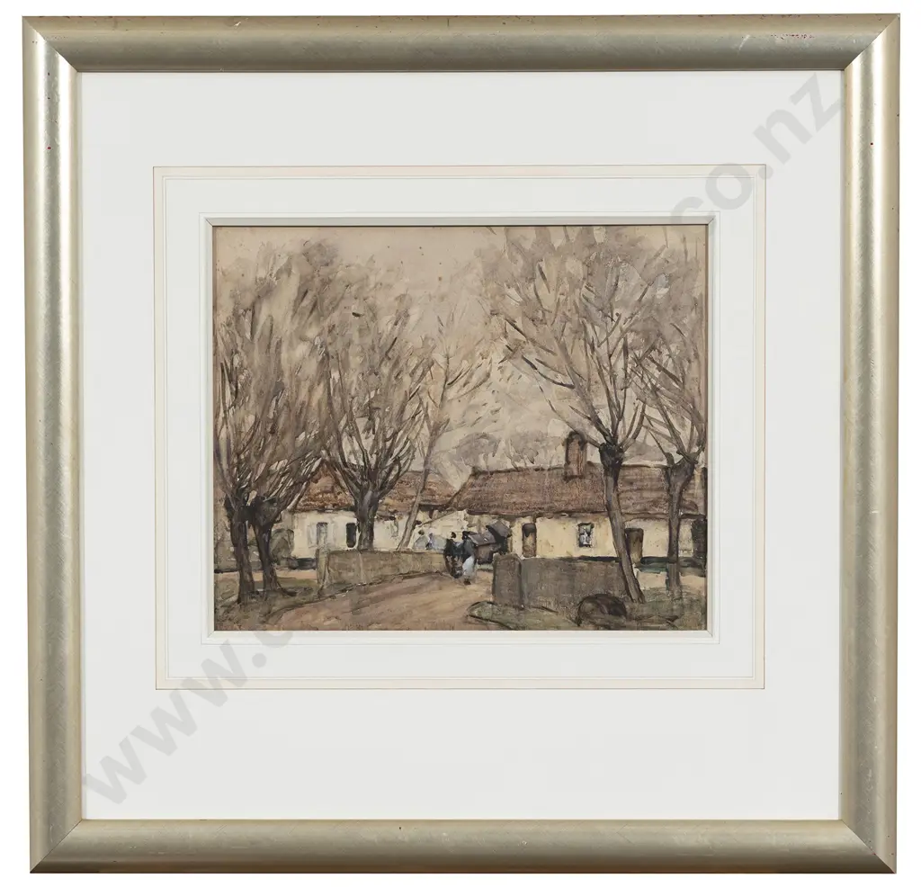 Maude Burge (1865 - 1957) - Untitled Village Study Image 1++