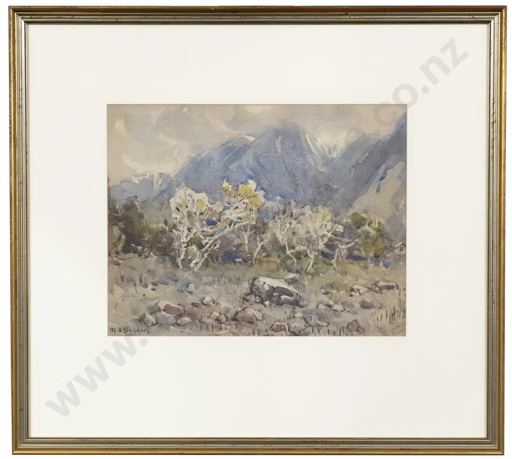 Margaret Olrog Stoddart (1865 - 1934) - South Island Landscape Image 1++