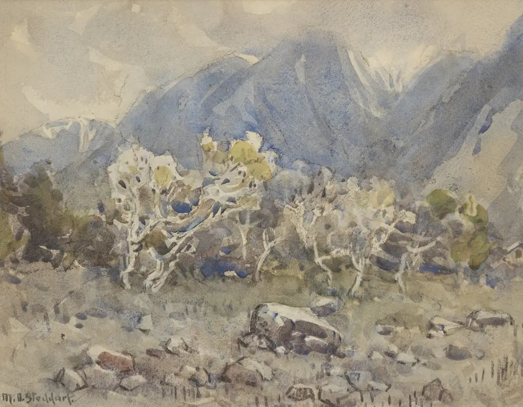 Margaret Olrog Stoddart (1865 - 1934) - South Island Landscape Image 1++