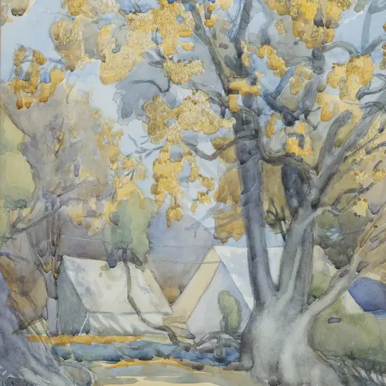 Dorothy Kate Richmond (1861 - 1935) - Kowhai Trees in Flower