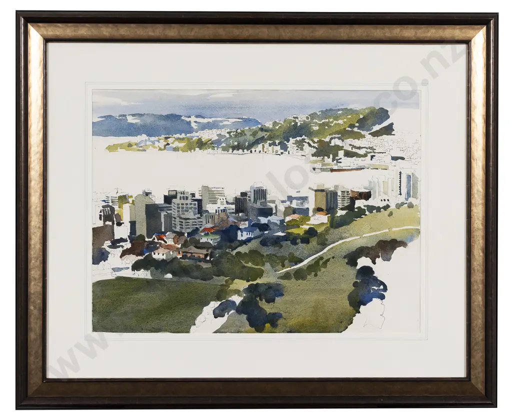 Peter McIntyre (1910 - 1995) - Wellington From Above the Terrace Image 1++