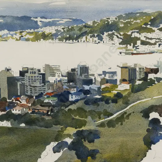 Peter McIntyre (1910 - 1995) - Wellington From Above the Terrace
