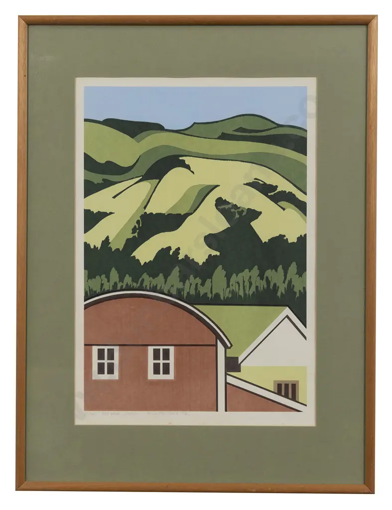 Robin White (b 1946) - Red Barn Lincoln Image 1++