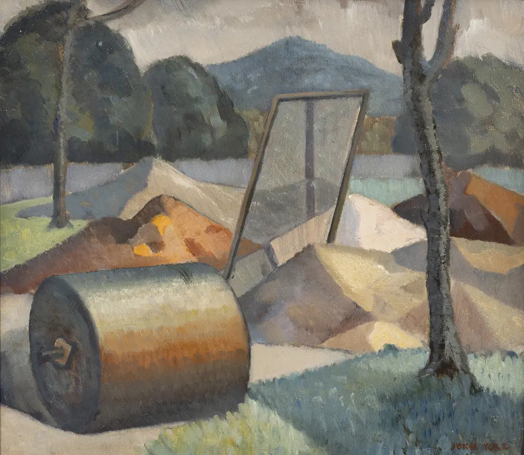 John Tole (1890 - 1967) - Landscape with Roller Image 1++