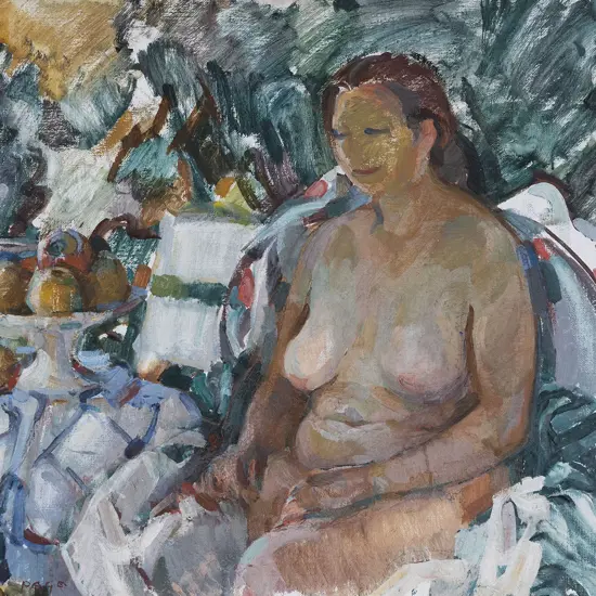 Evelyn Page (1899- 1993) - Seated Nude