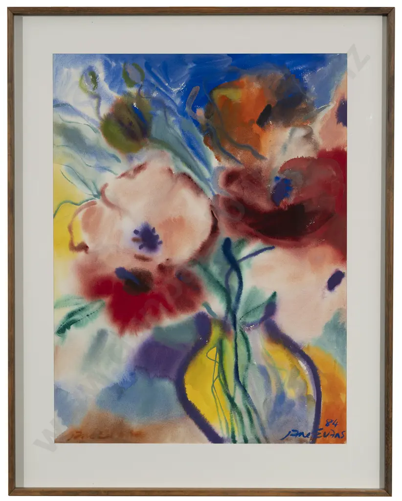 Jane Evans (1946 - 2012) - Mixed Poppies III Image 1++