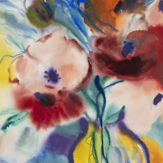 Jane Evans (1946 - 2012) - Mixed Poppies III