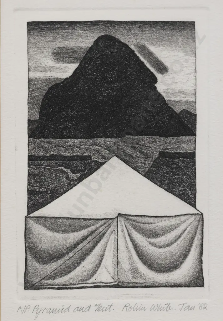 Robin White (b 1946) - Pyramid And Tent Image 1++