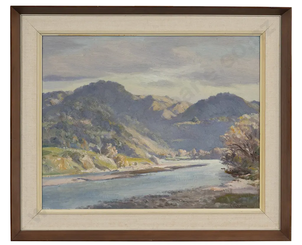 Carl Laugesen (1900 - 1987) - Rangitikei River Image 1++