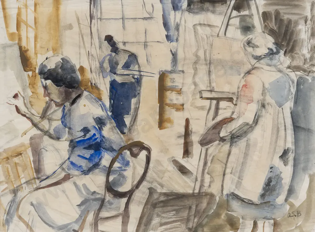 Olivia Spencer Bower (1905 - 1982) - Drawing Studio Image 1++