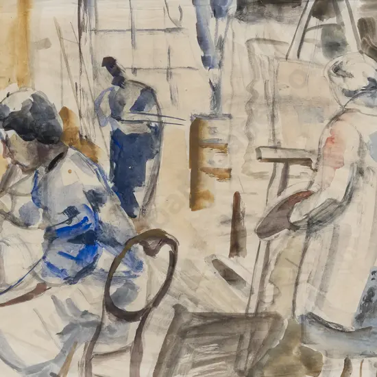 Olivia Spencer Bower (1905 - 1982) - Drawing Studio