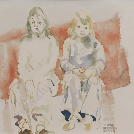 Olivia Spencer Bower (1905 - 1982) - Two Children