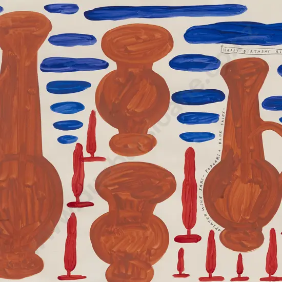Gavin Chilcott (b 1950) - Opiated Wine Jars - Poplars & Blue Skies