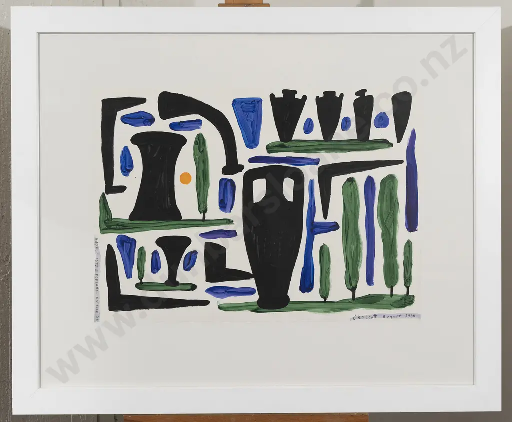 Gavin Chilcott (b 1950) - Basalt Pots & Poplars Fiesole Image 1++