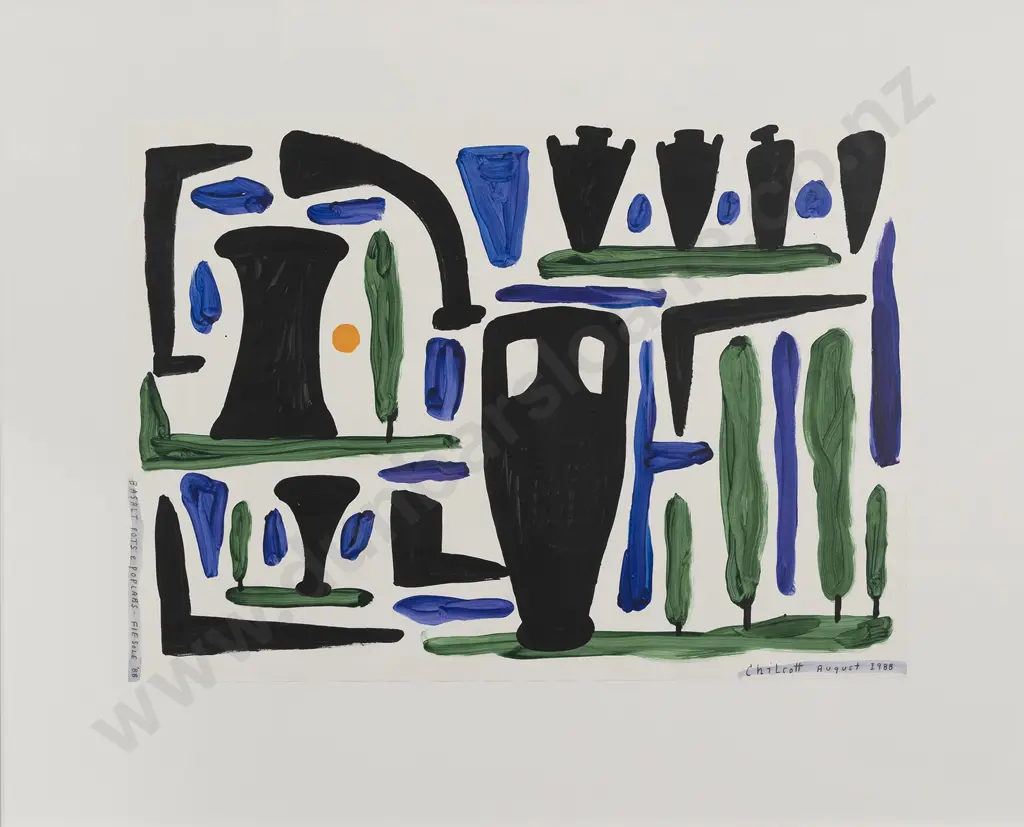 Gavin Chilcott (b 1950) - Basalt Pots & Poplars Fiesole Image 1++