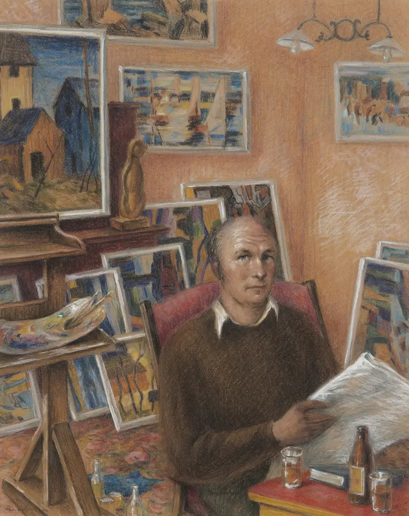 Allan Barns-Graham (1906 - 2006) - Portrait of Norman Scott Image 1++