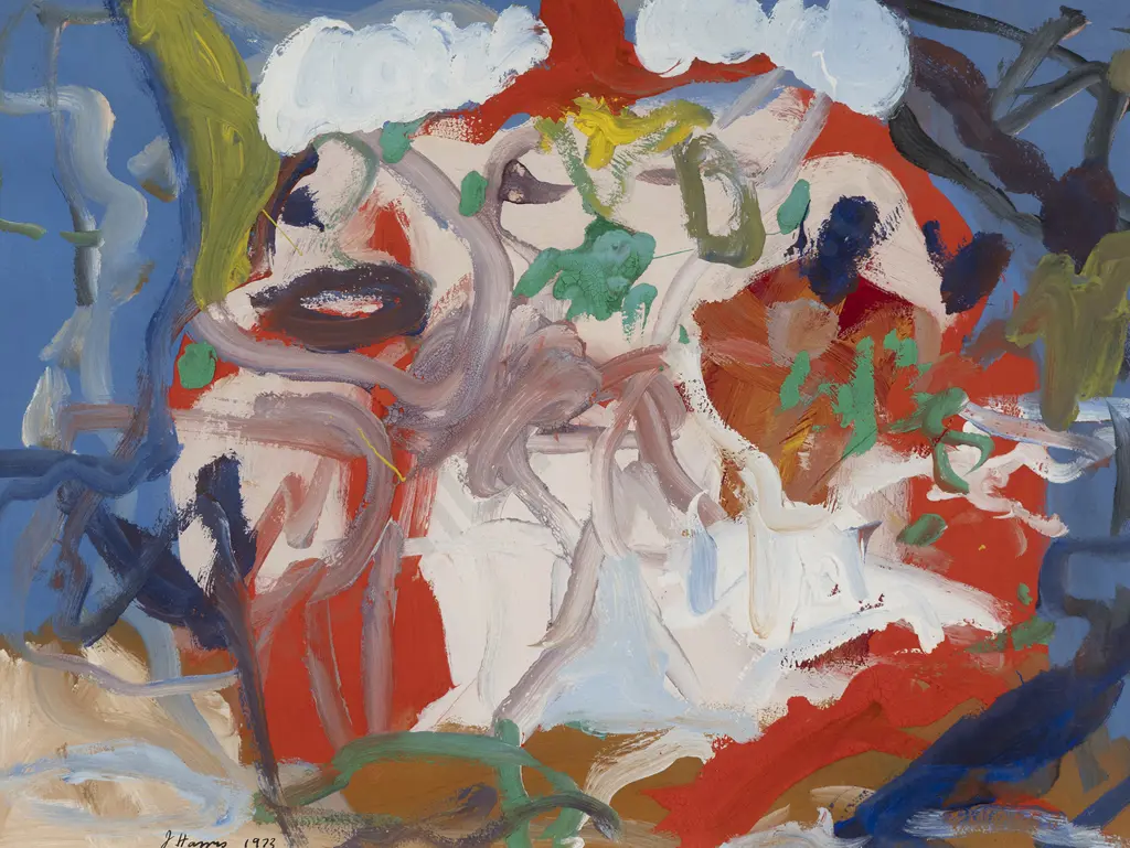 Jeffrey Harris (b 1949) - Three Dressed Up Women Image 1++
