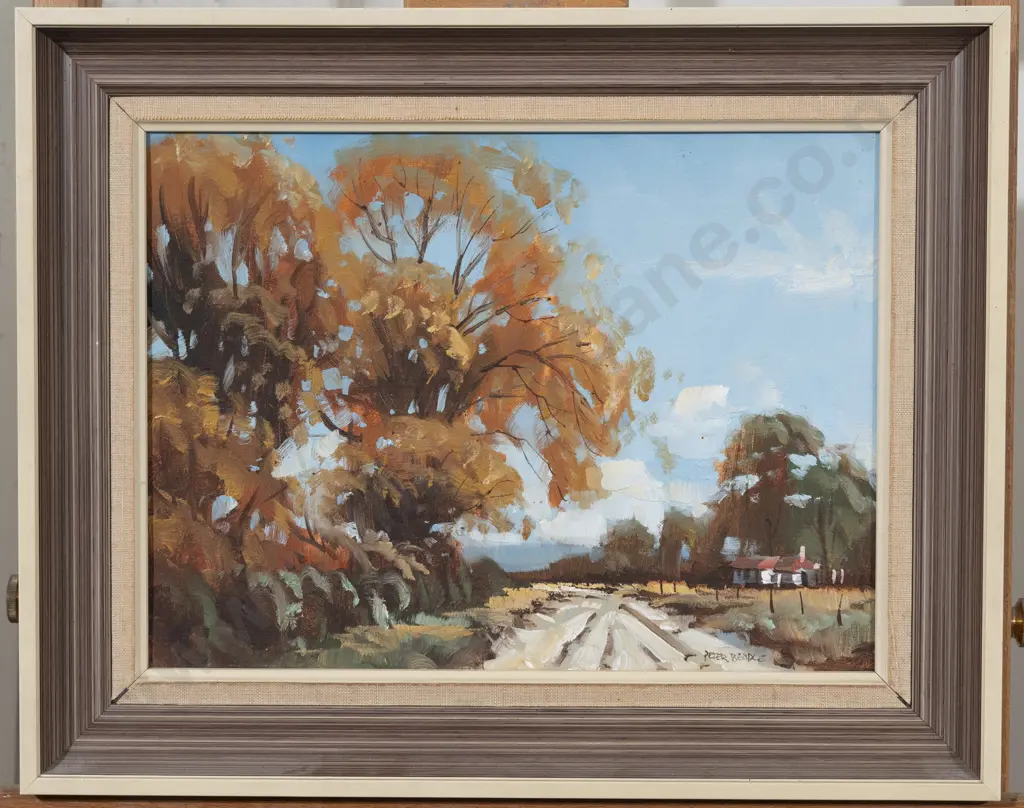 Peter Beadle (b 1933) - Autumn Road to Arrowtown Image 1++