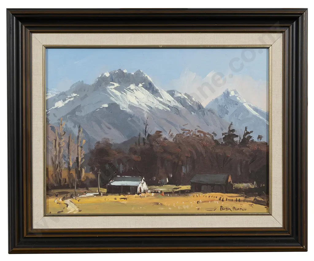 Peter Beadle (1933 - 2021) - Cecil & Walter Peaks From Crown Tce Above Arrowtown Image 1++