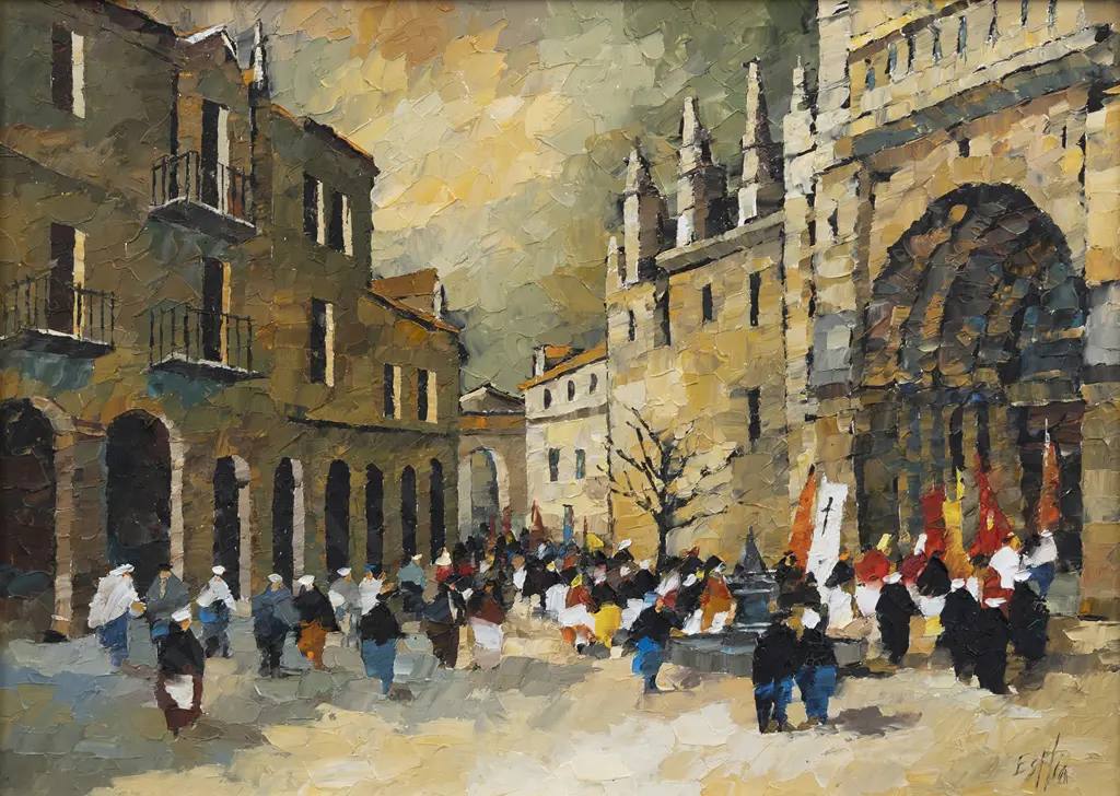 Tom Esplin (1915 - 2005) - San Esteban De Gormez Spain Image 1++
