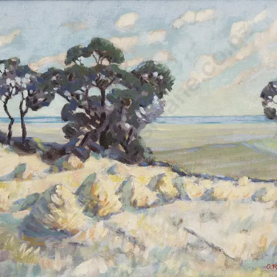 Owen R Lee (1918 - 2003) - Coastal Landscape