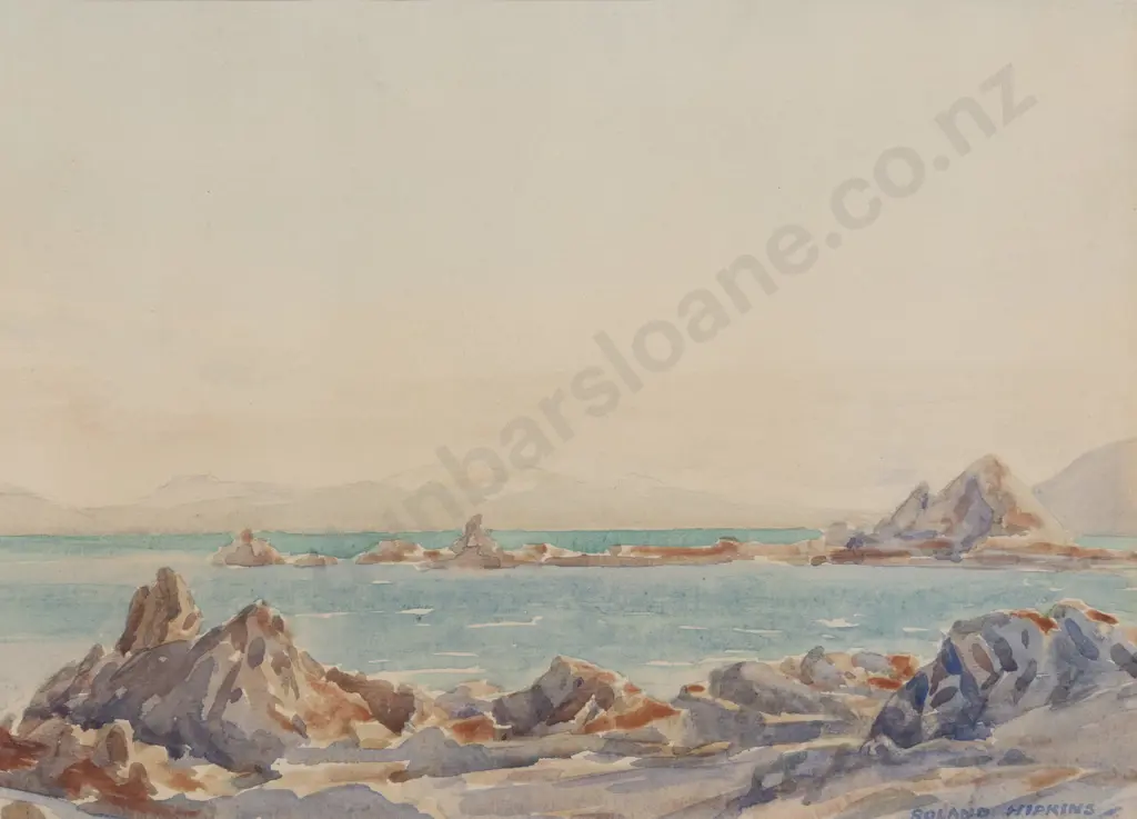 Roland Hipkins (1894 - 1951) - Rocky Coast Image 1++