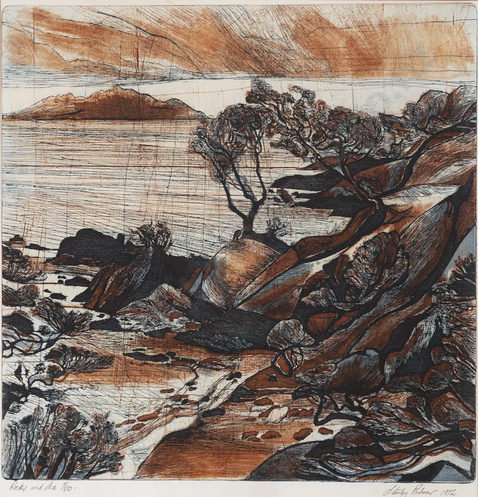 Stanley Palmer (b 1936) - Rocks and Sea Image 1++