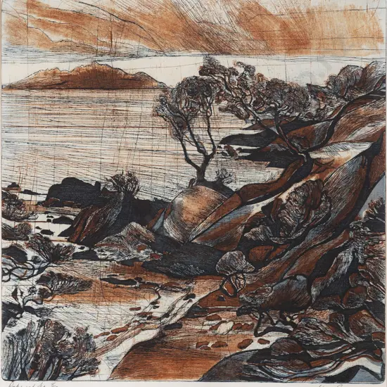 Stanley Palmer (b 1936) - Rocks and Sea