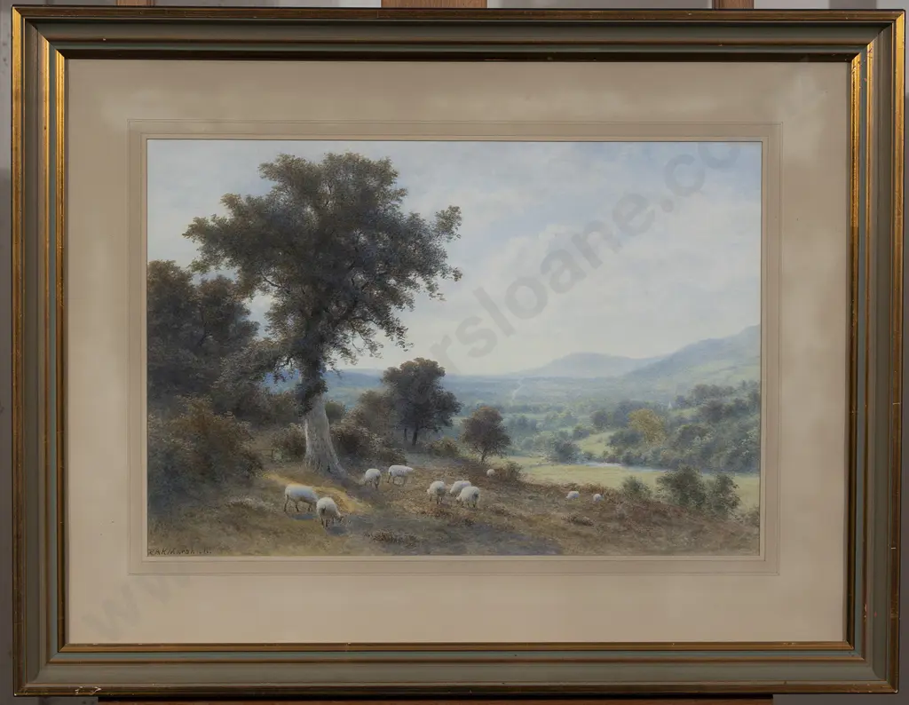 R A K Marshall (1849 - 1923) - Sheep Grazing Image 1++