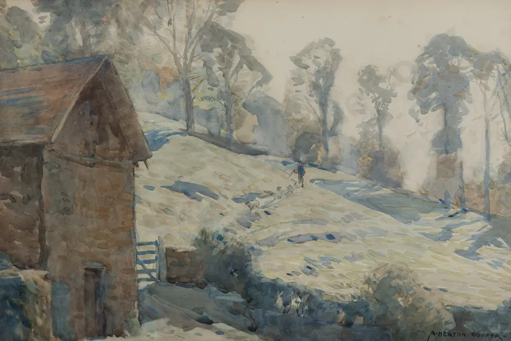 Alfred Heaton-Cooper (1864 - 1929) - Morning Sun in Early Autumn Image 1++