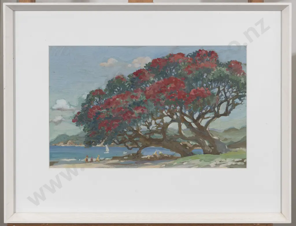 Kathleen Airini Vane (1891 - 1965) - Coastal Pohutakawa Image 1++
