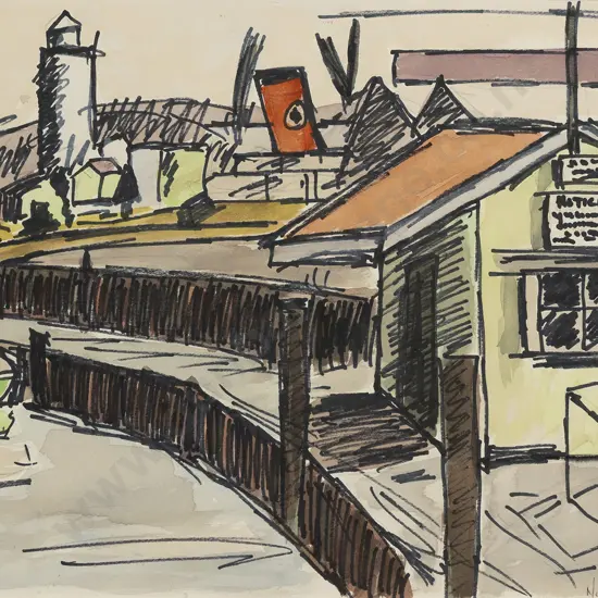 Norman W J Scott (1931 - 1978) - Gisborne Wharf