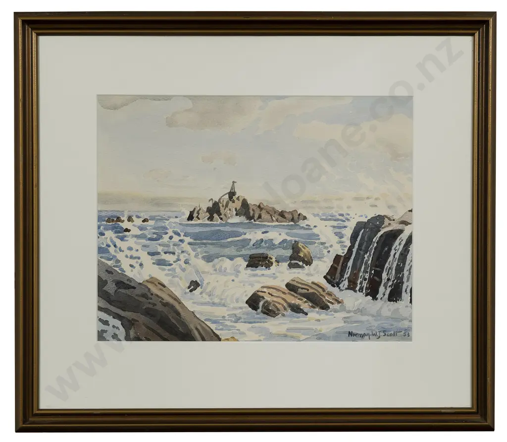 Norman W J Scott (1931 - 1978) - Tuahine Point Gisborne Image 1++