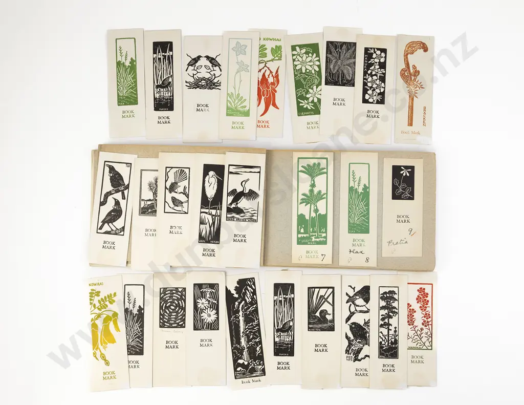 John L Moore (1897 - 1965) - Sketchbook of Bookmarks Image 1++