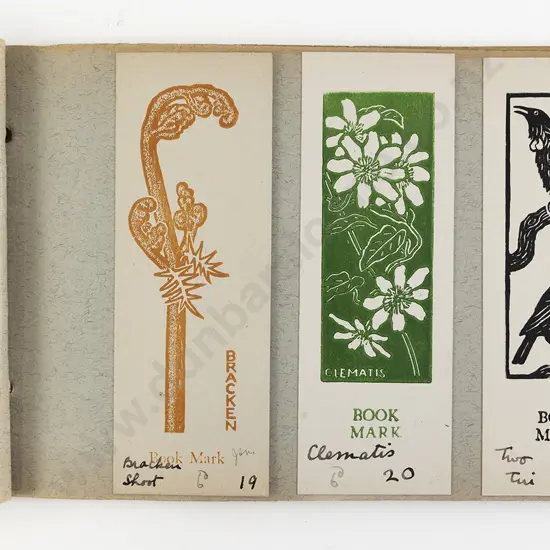 John L Moore (1897 - 1965) - Sketchbook of Bookmarks
