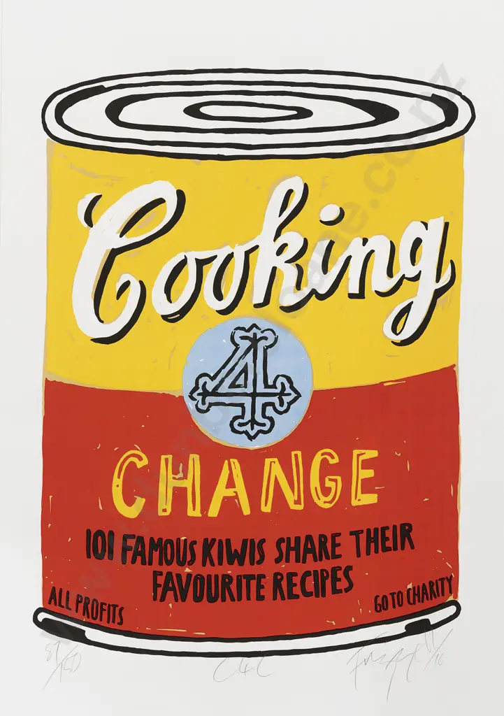 Dick Frizzell (b 1943) - Cooking 4 Change Image 1++