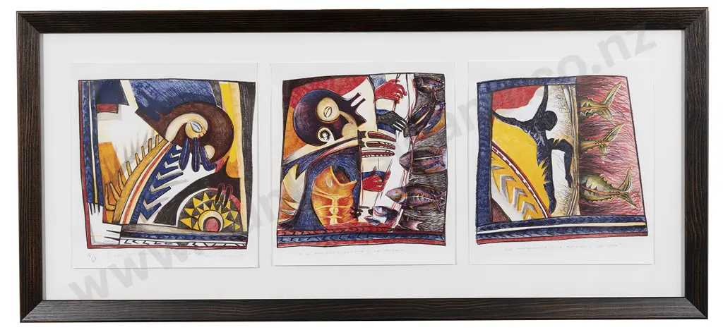 Michel Tuffery (b 1966) - Triptych Image 1++