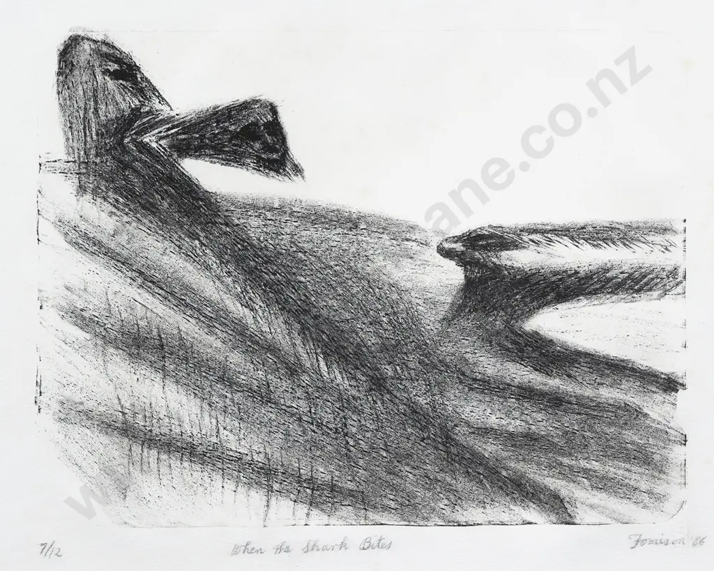 Tony Fomison (1939 - 1990) - When The Shark Bites Image 1++