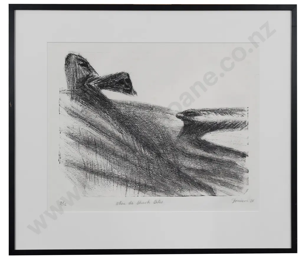 Tony Fomison (1939 - 1990) - When The Shark Bites Image 1++