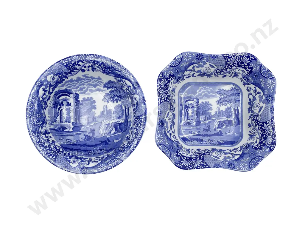 Two Spode Blue and White Serving Bowls Image 1++
