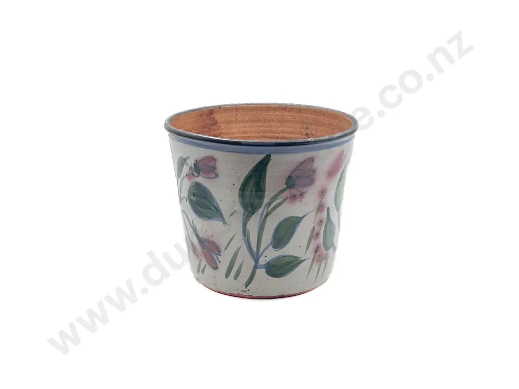 Floral Decorated Pottery Planter Image 1++