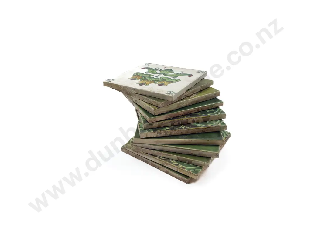 Eleven Assorted Decorative Vintage Tiles Image 1++