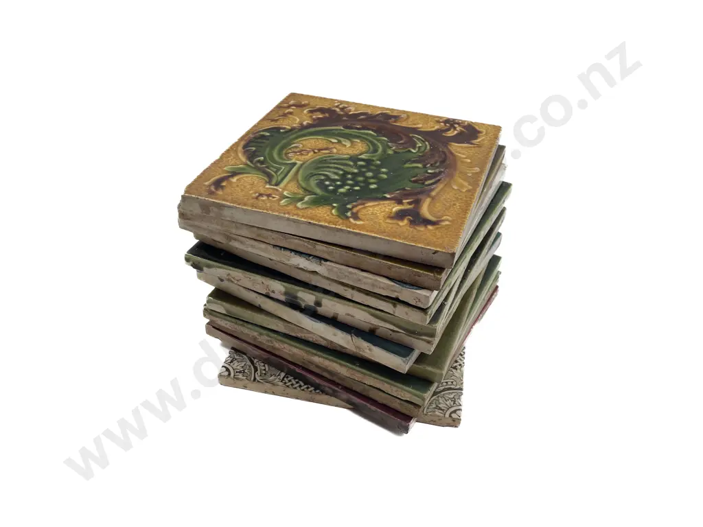Twelve Assorted Decorative Vintage Tiles Image 1++