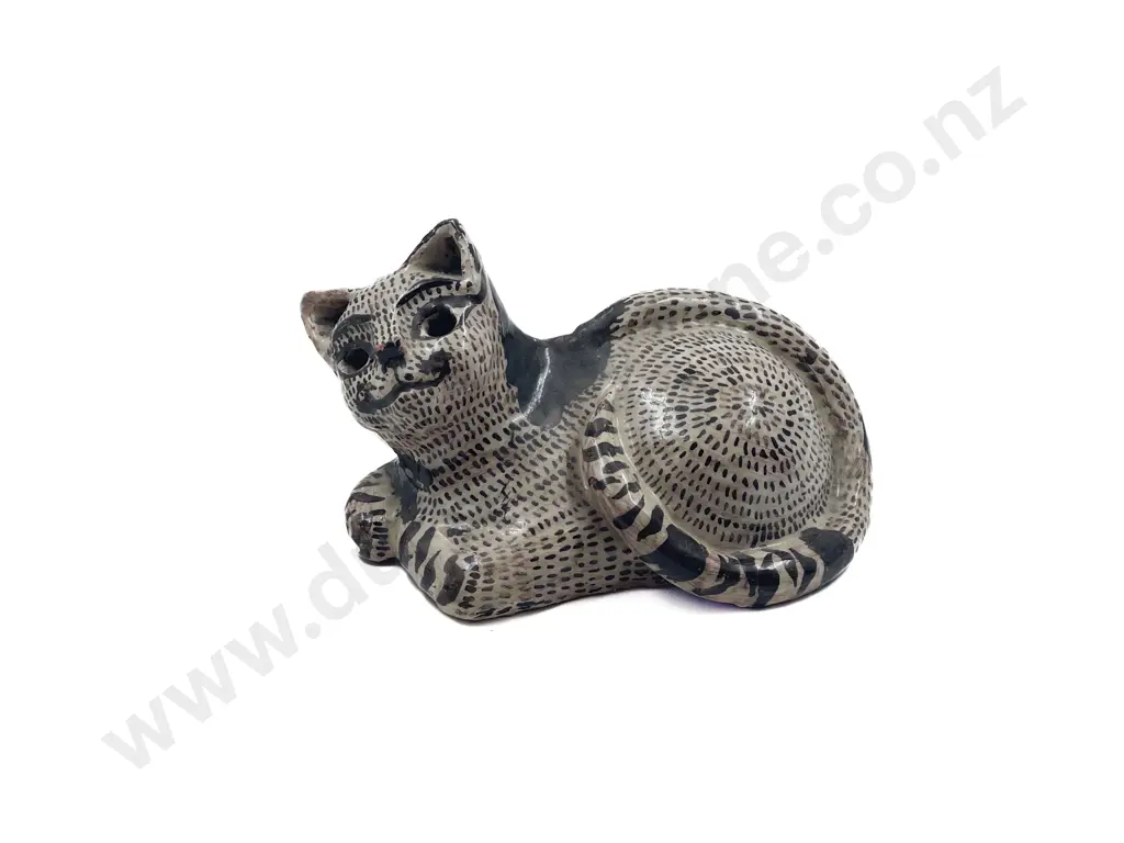 Glazed Pottery Cat Ornament Image 1++