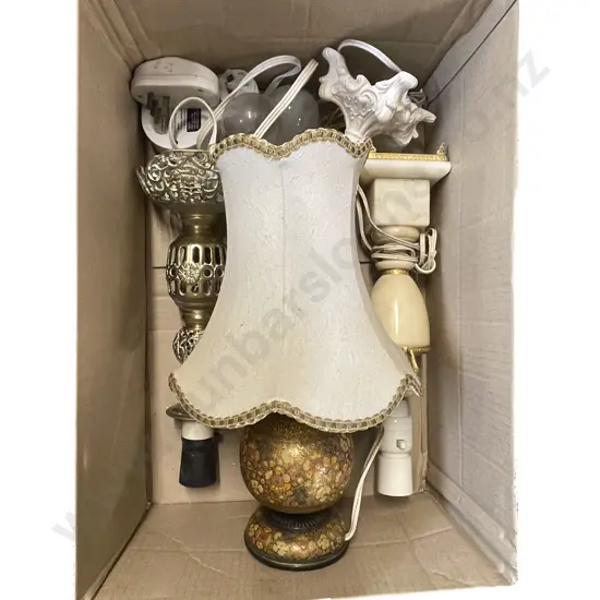 Two Boxes of Assorted Lamps and Shades