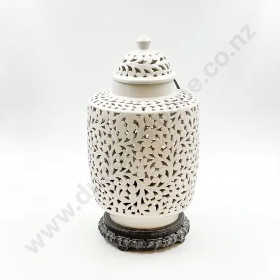 Glazed Vase Form Lamp a/f