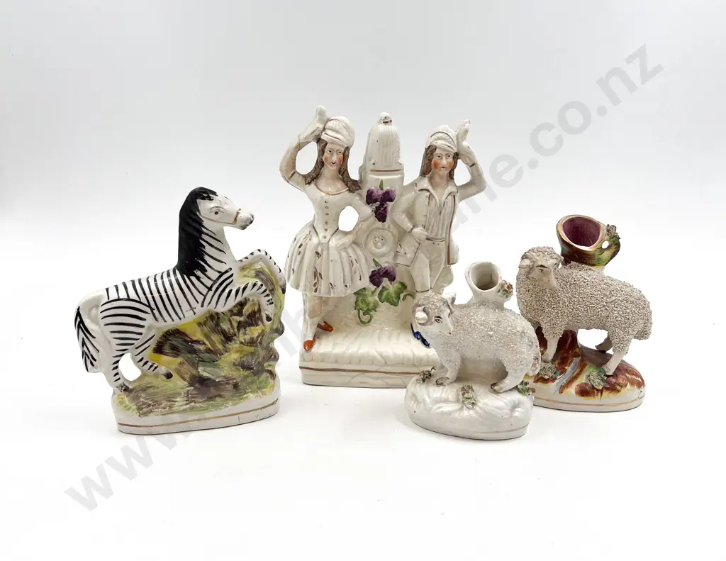 Four Various Staffordshire Figures/Animal Ornaments Image 1++